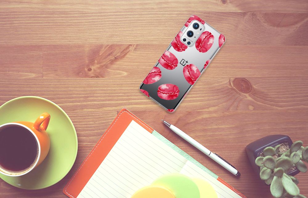 OnePlus 9 Pro Siliconen Case Pink Macarons