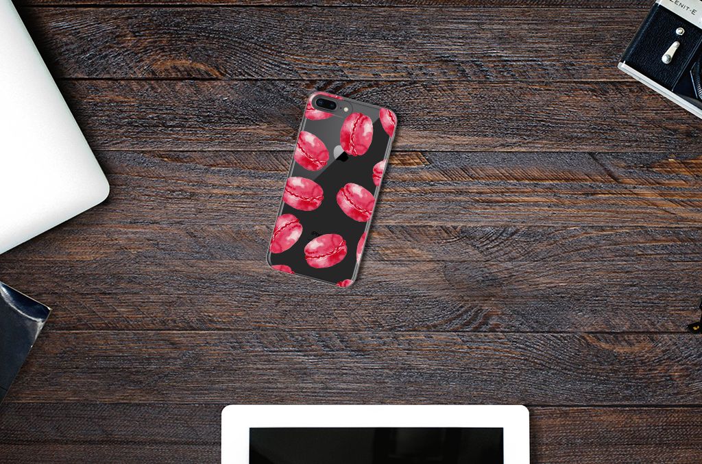 Apple iPhone 7 Plus | 8 Plus Siliconen Case Pink Macarons