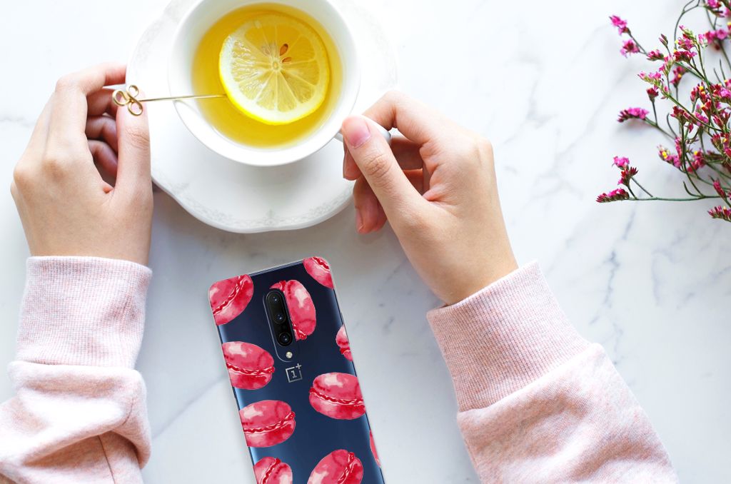 OnePlus 7 Pro Siliconen Case Pink Macarons