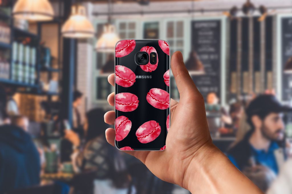 Samsung Galaxy S7 Siliconen Case Pink Macarons
