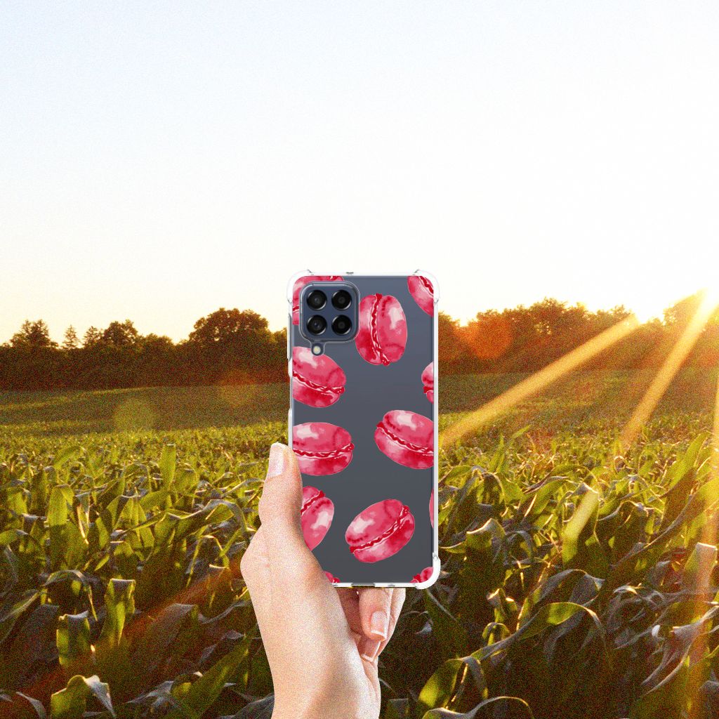Samsung Galaxy M53 Beschermhoes Pink Macarons