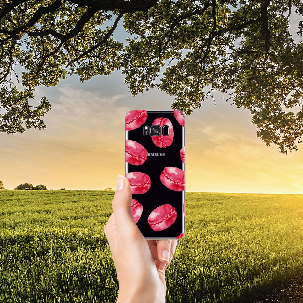 Samsung Galaxy S8 Plus Siliconen Case Pink Macarons