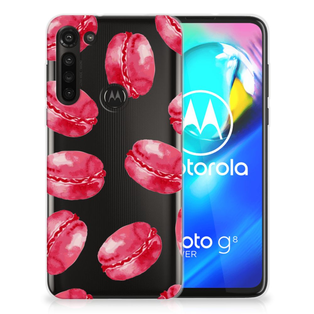 Motorola Moto G8 Power Siliconen Case Pink Macarons