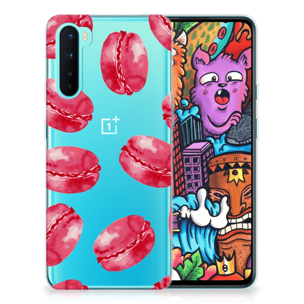 OnePlus Nord Siliconen Case Pink Macarons
