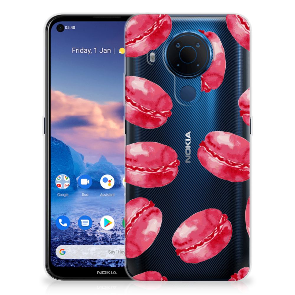 Nokia 5.4 Siliconen Case Pink Macarons