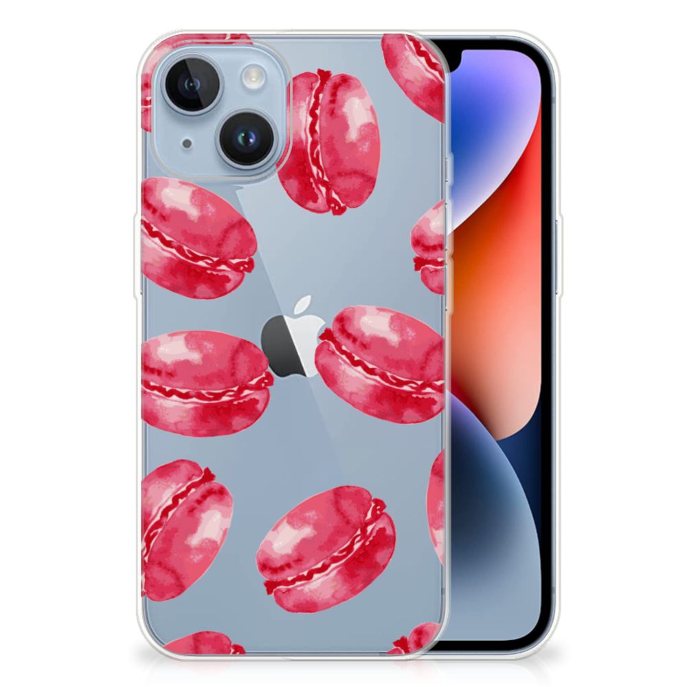 Apple iPhone 14 Siliconen Case Pink Macarons
