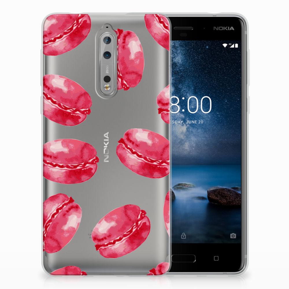 Nokia 8 Siliconen Case Pink Macarons