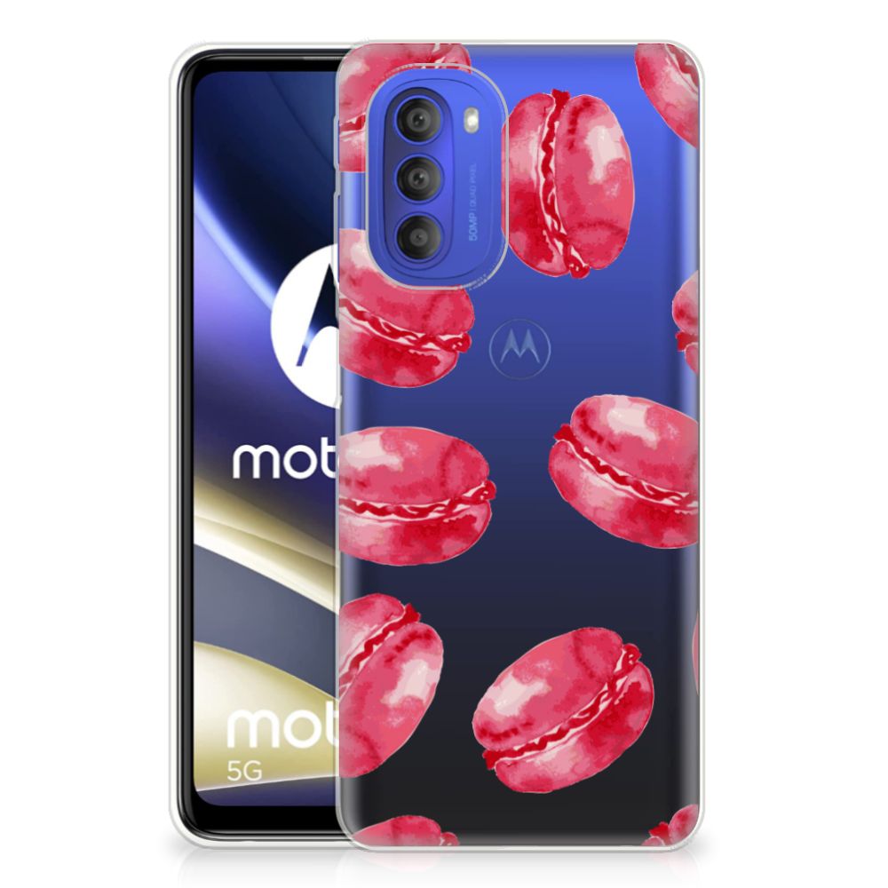 Motorola Moto G51 5G Siliconen Case Pink Macarons