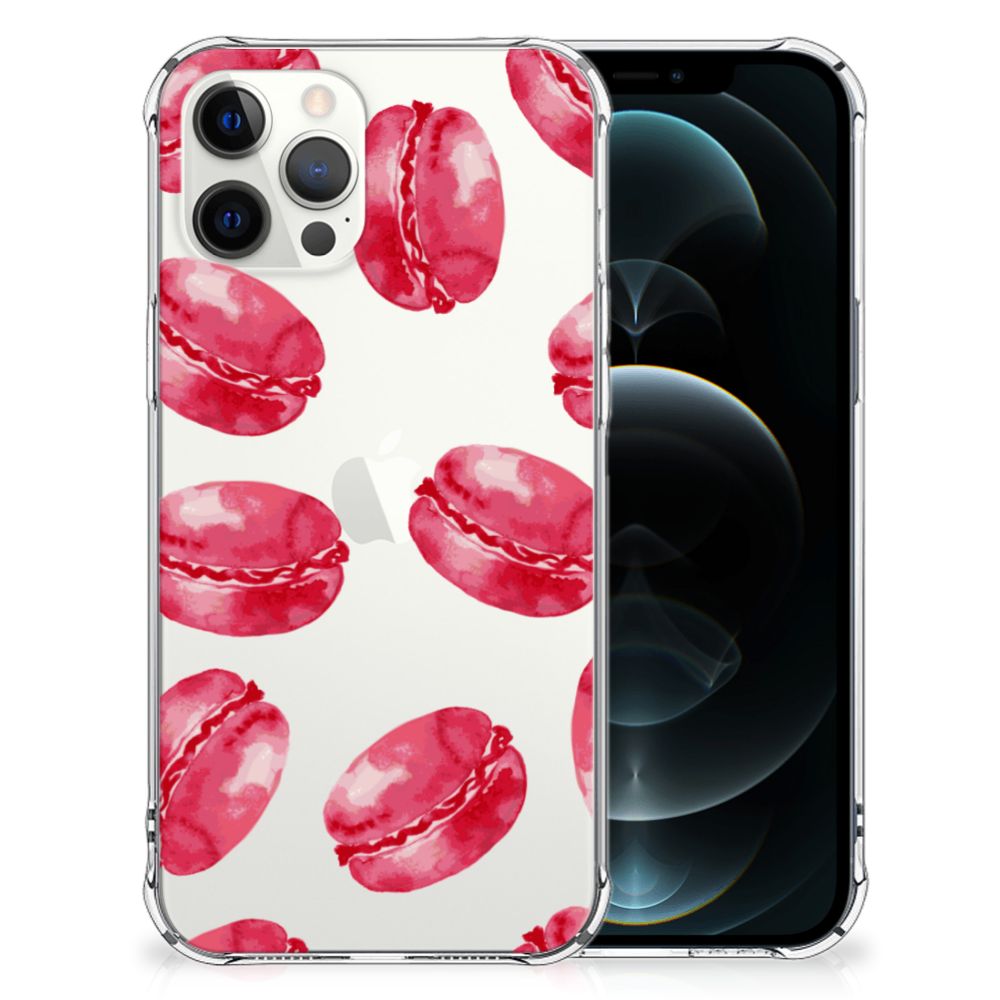 iPhone 12 Pro Max Beschermhoes Pink Macarons