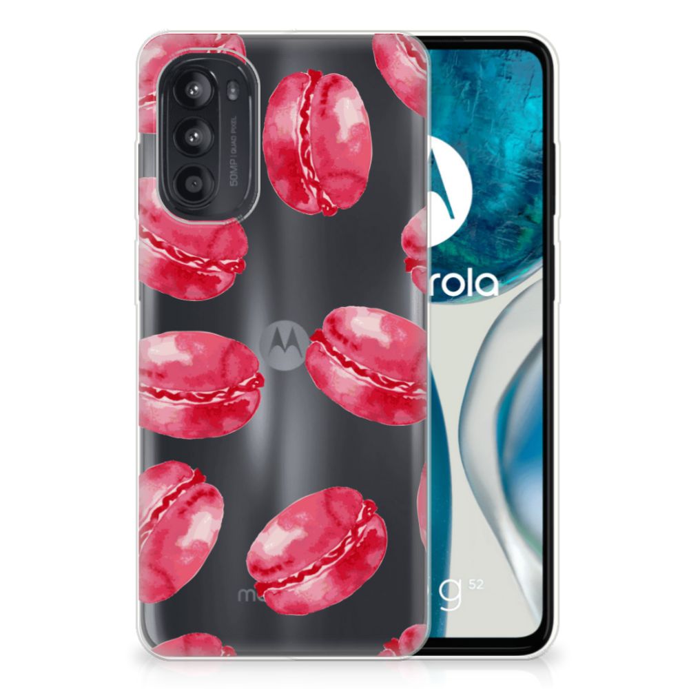 Motorola Moto G52/G82 Siliconen Case Pink Macarons