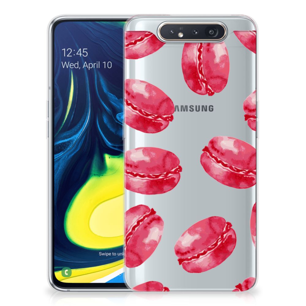 Samsung Galaxy A80 Siliconen Case Pink Macarons