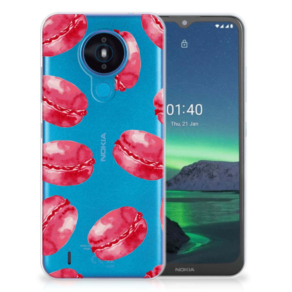 Nokia 1.4 Siliconen Case Pink Macarons