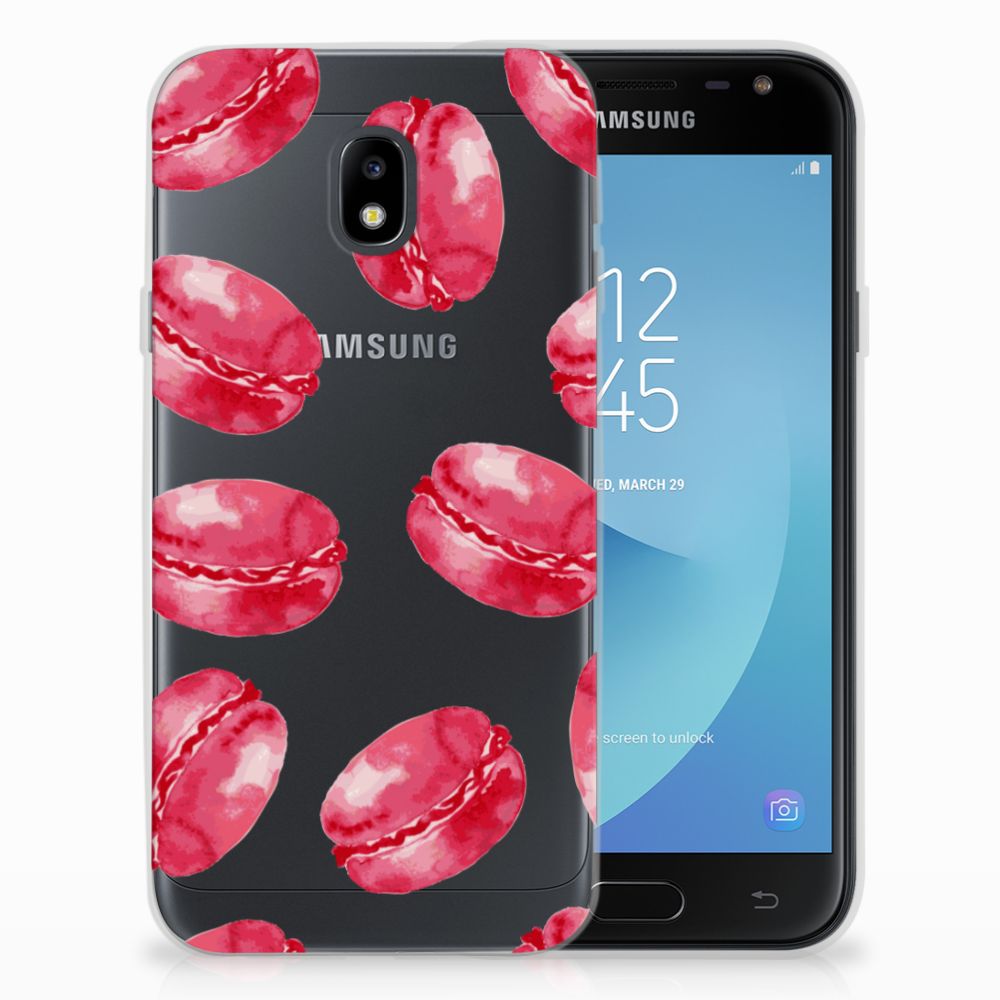 Samsung Galaxy J3 2017 TPU Hoesje Design Pink Macarons