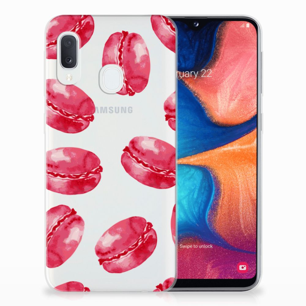 Samsung Galaxy A20e Siliconen Case Pink Macarons