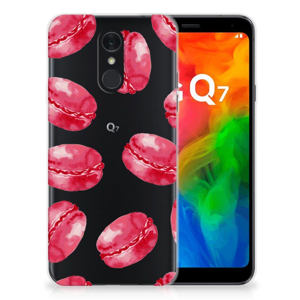 LG Q7 Siliconen Case Pink Macarons