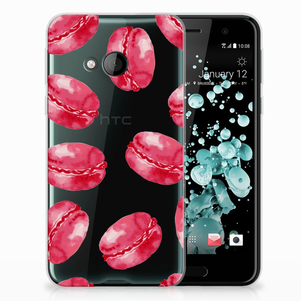 HTC U Play Siliconen Case Pink Macarons