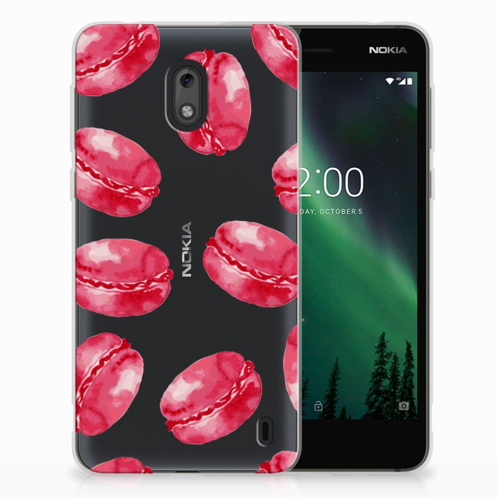 Nokia 2 Siliconen Case Pink Macarons