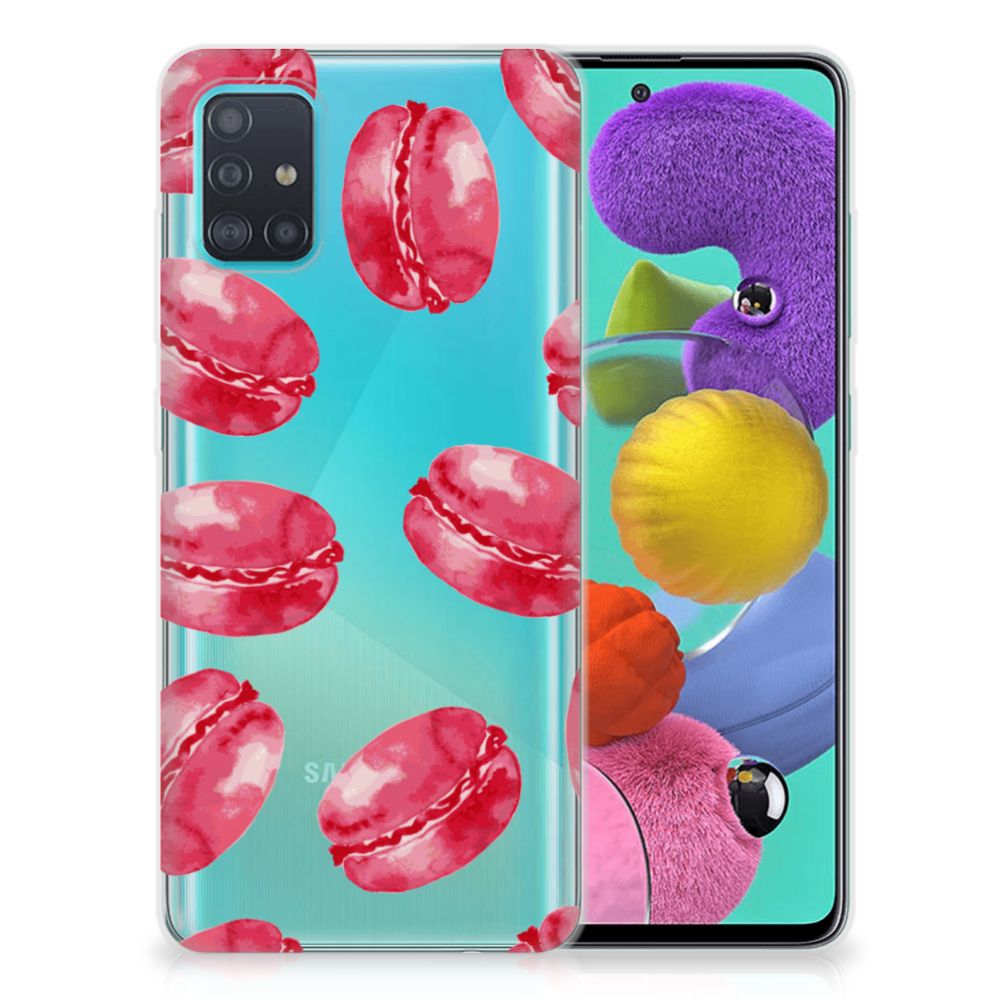 Samsung Galaxy A51 Siliconen Case Pink Macarons