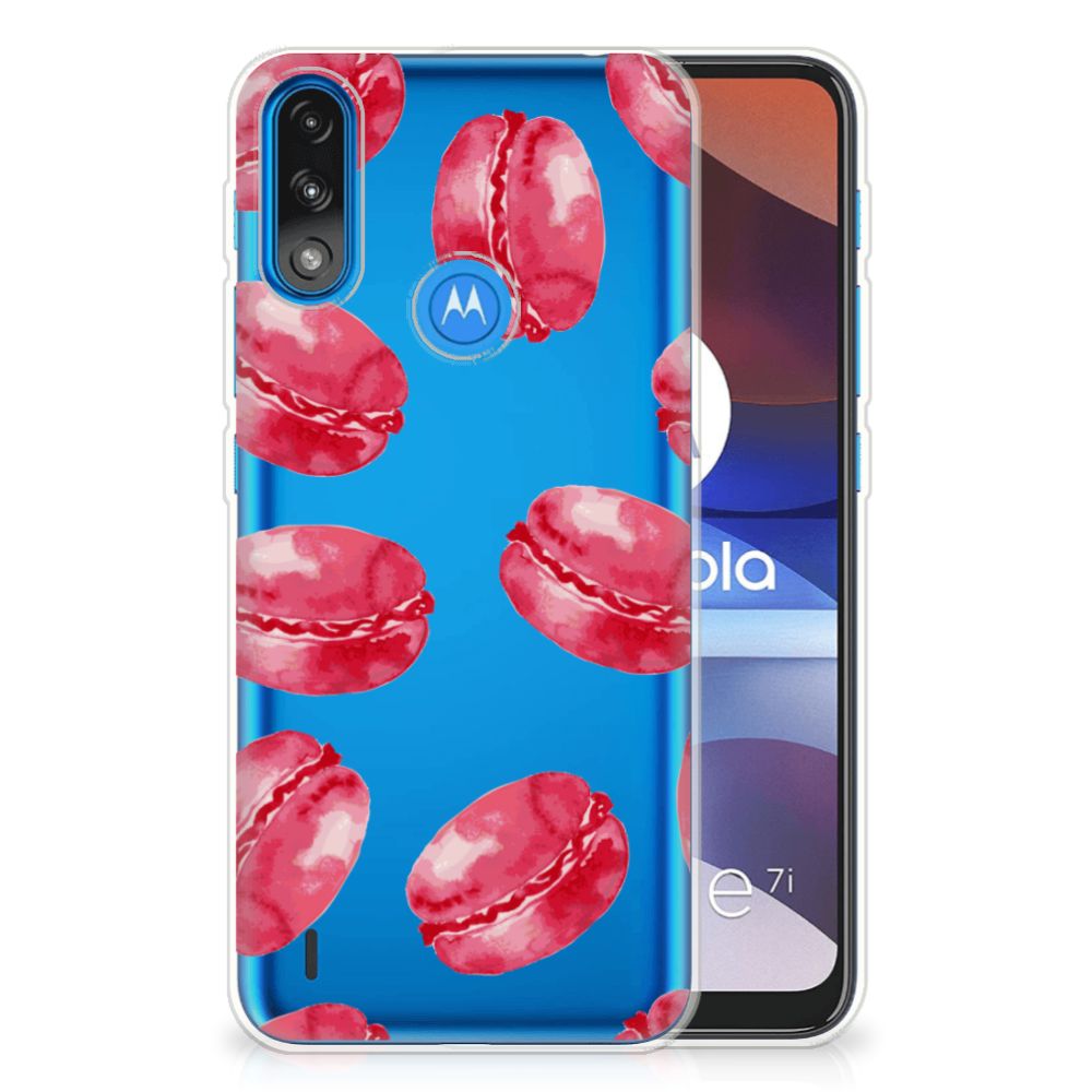 Motorola Moto E7/E7i Power Siliconen Case Pink Macarons