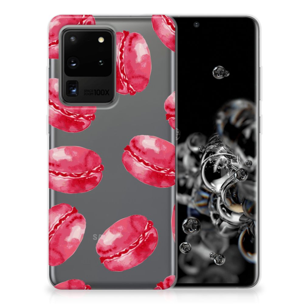 Samsung Galaxy S20 Ultra Siliconen Case Pink Macarons