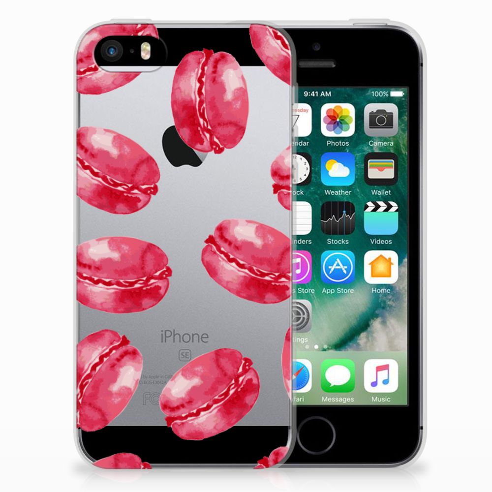 Apple iPhone SE | 5S Siliconen Case Pink Macarons