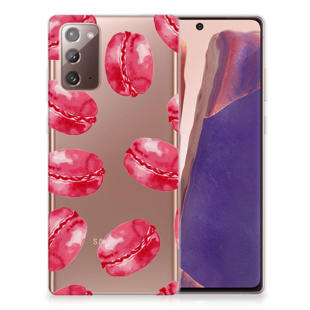 Samsung Note 20 Siliconen Case Pink Macarons