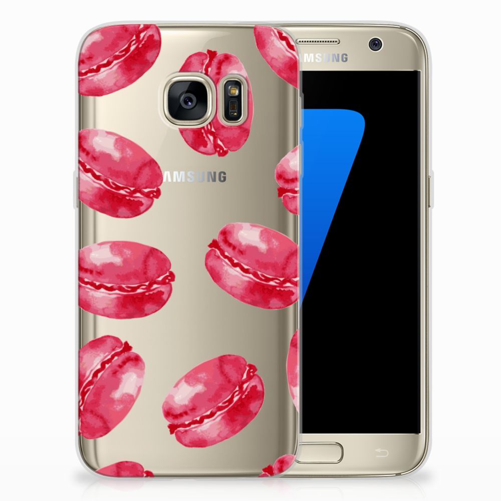 Samsung Galaxy S7 Siliconen Case Pink Macarons