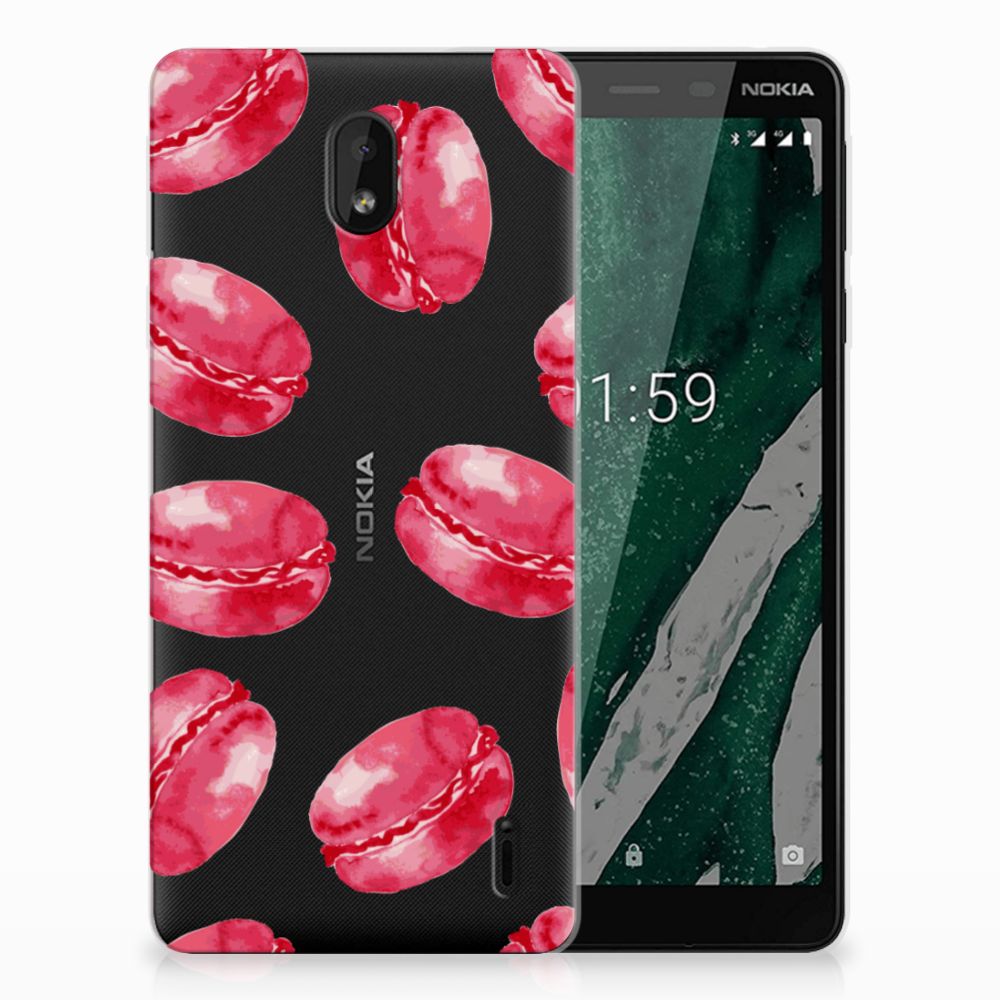 Nokia 1 Plus Siliconen Case Pink Macarons