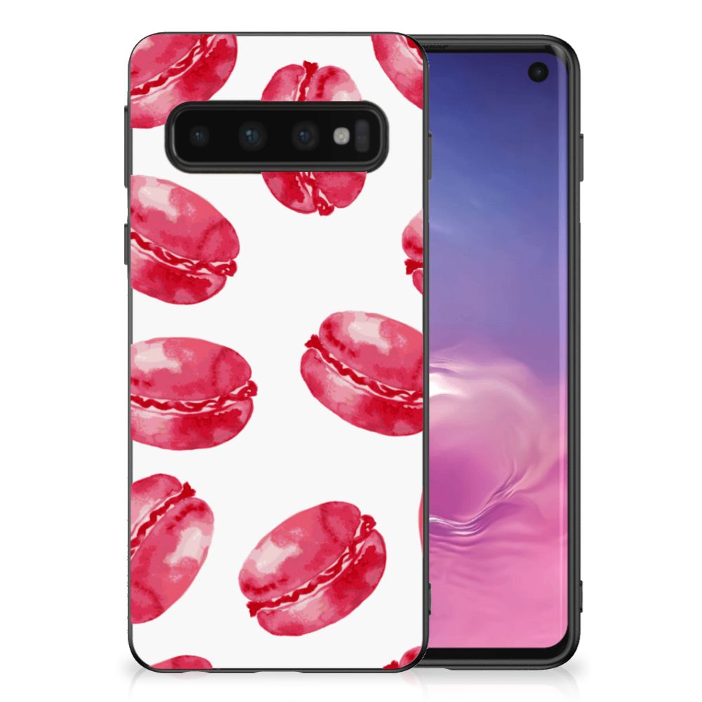 Samsung Galaxy S10 Silicone Case Pink Macarons