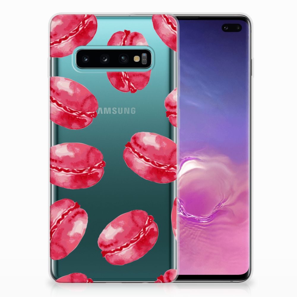 Samsung Galaxy S10 Plus Siliconen Case Pink Macarons