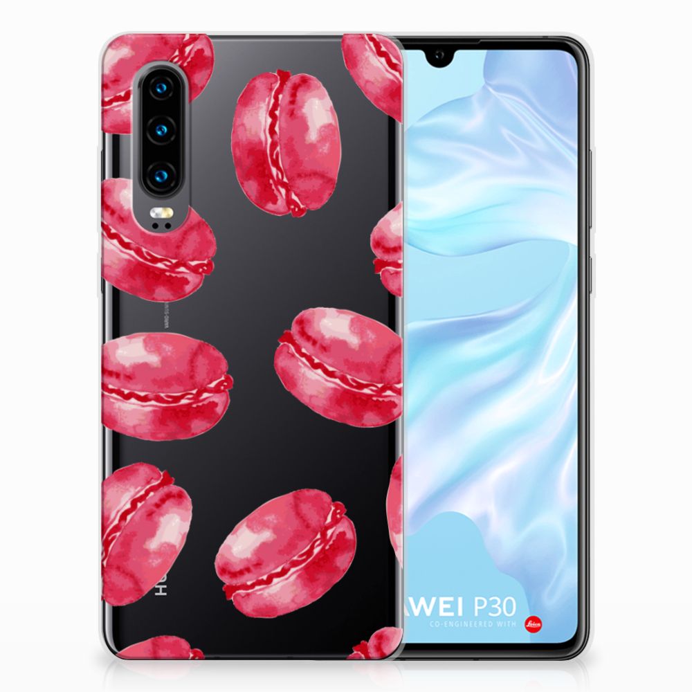Huawei P30 Siliconen Case Pink Macarons
