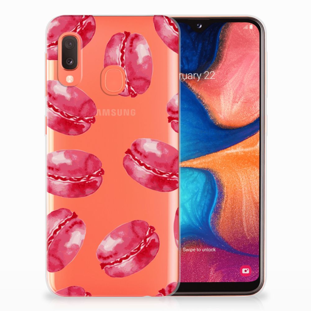 Samsung Galaxy A20e Siliconen Case Pink Macarons