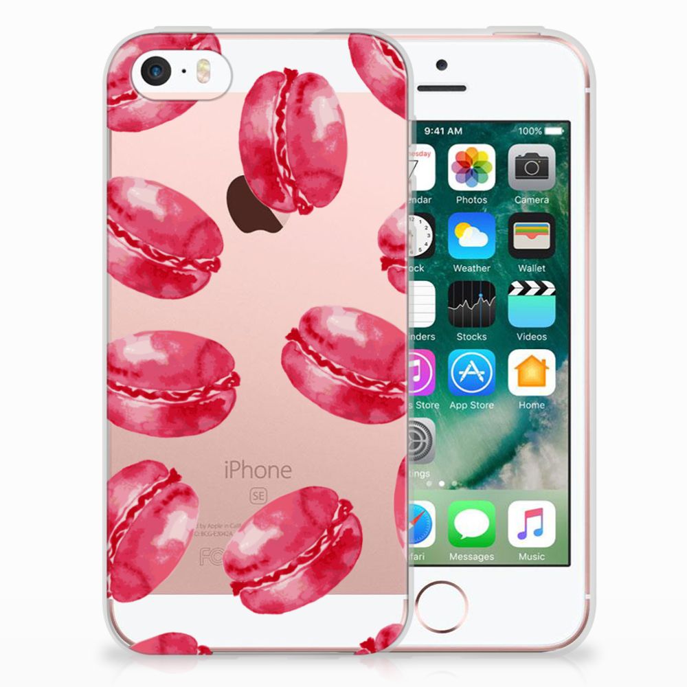 Apple iPhone SE | 5S Siliconen Case Pink Macarons