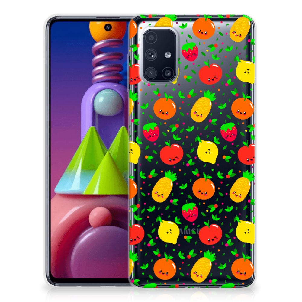 Samsung Galaxy M51 Siliconen Case Fruits