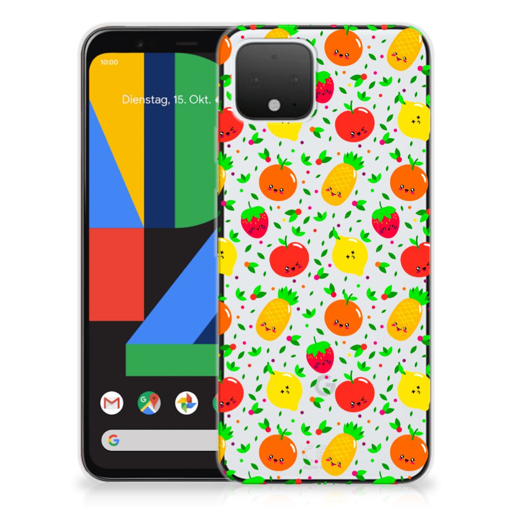 Google Pixel 4 Siliconen Case Fruits