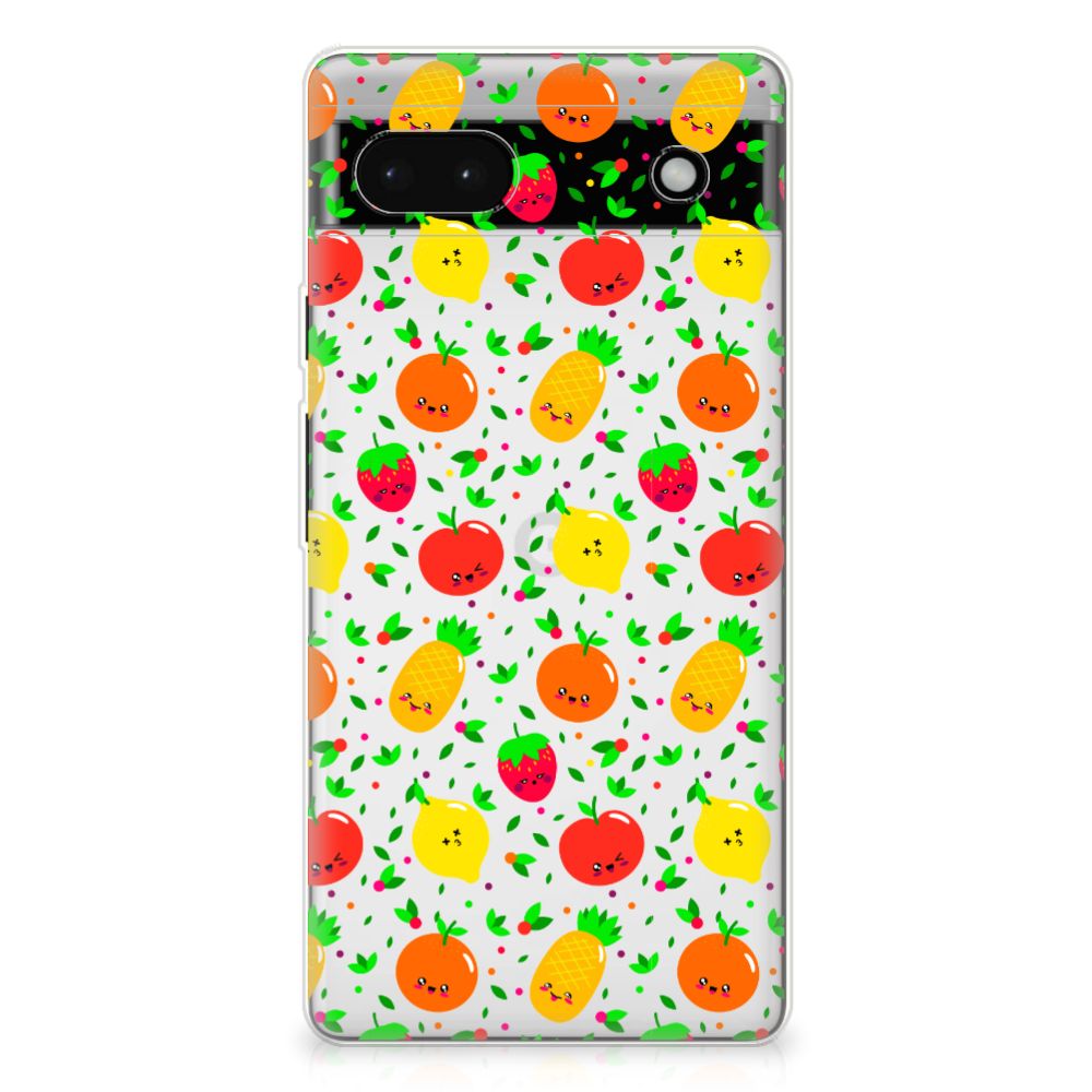 Google Pixel 6A Siliconen Case Fruits