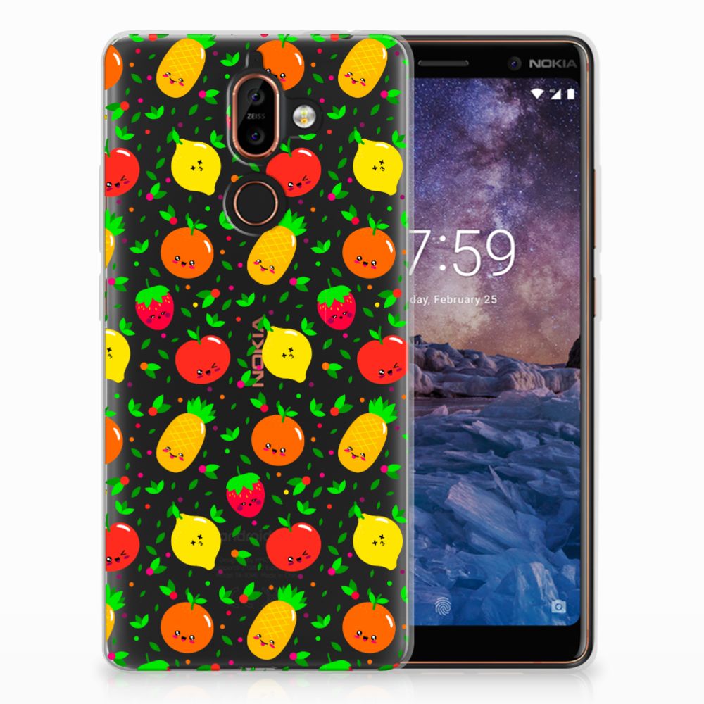 Nokia 7 Plus Siliconen Case Fruits