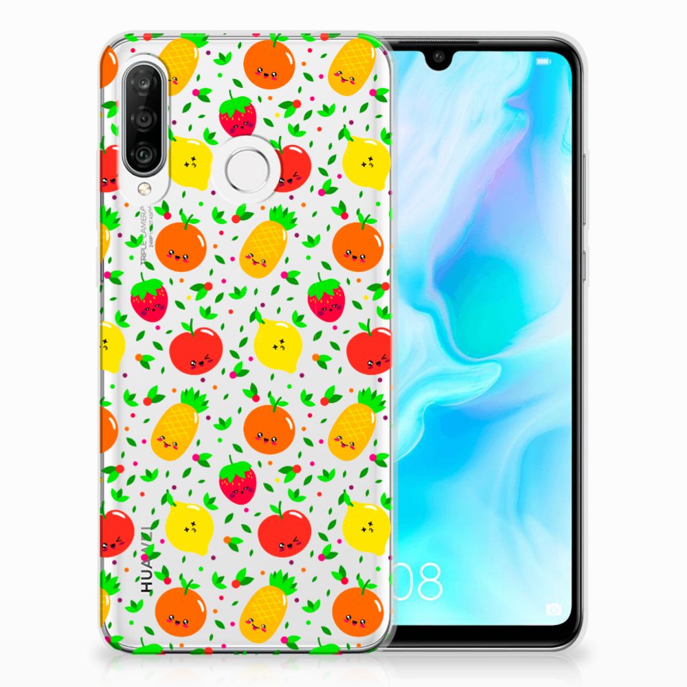 Huawei P30 Lite Siliconen Case Fruits