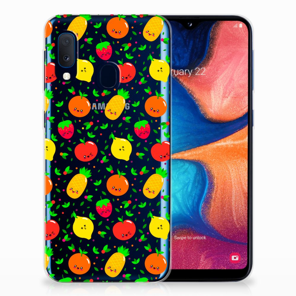 Samsung Galaxy A20e Siliconen Case Fruits