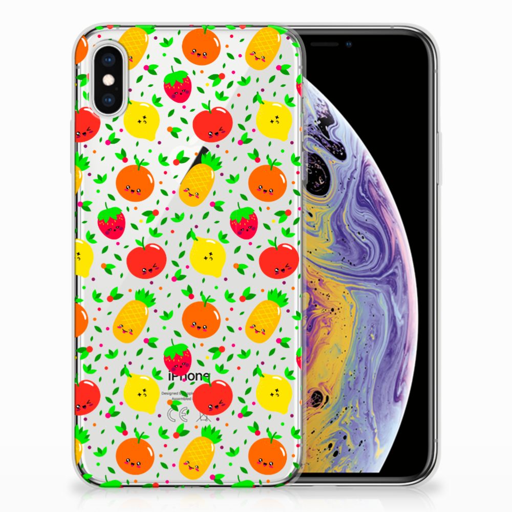 Apple iPhone Xs Max Siliconen Case Fruits