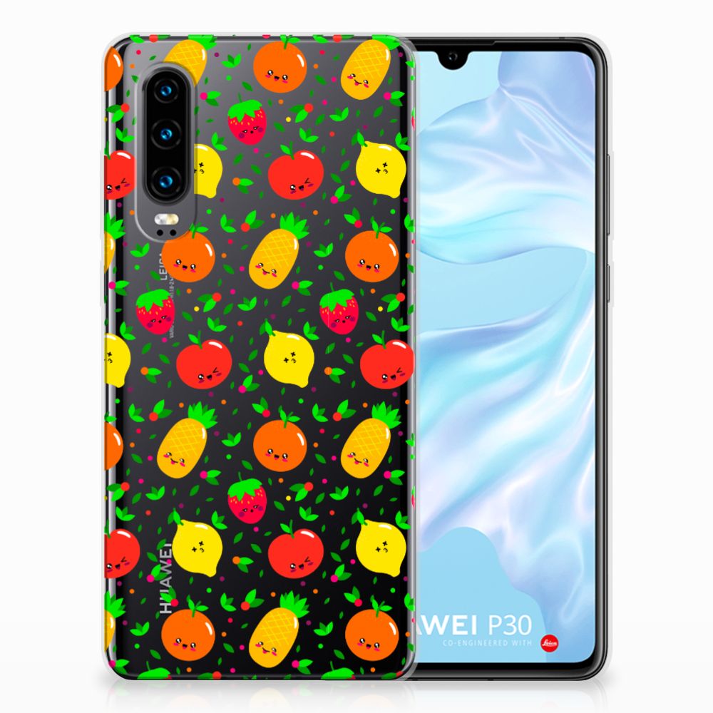 Huawei P30 Siliconen Case Fruits