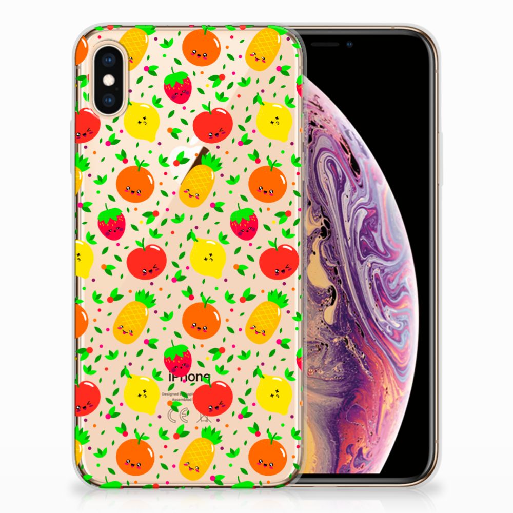 Apple iPhone Xs Max Siliconen Case Fruits