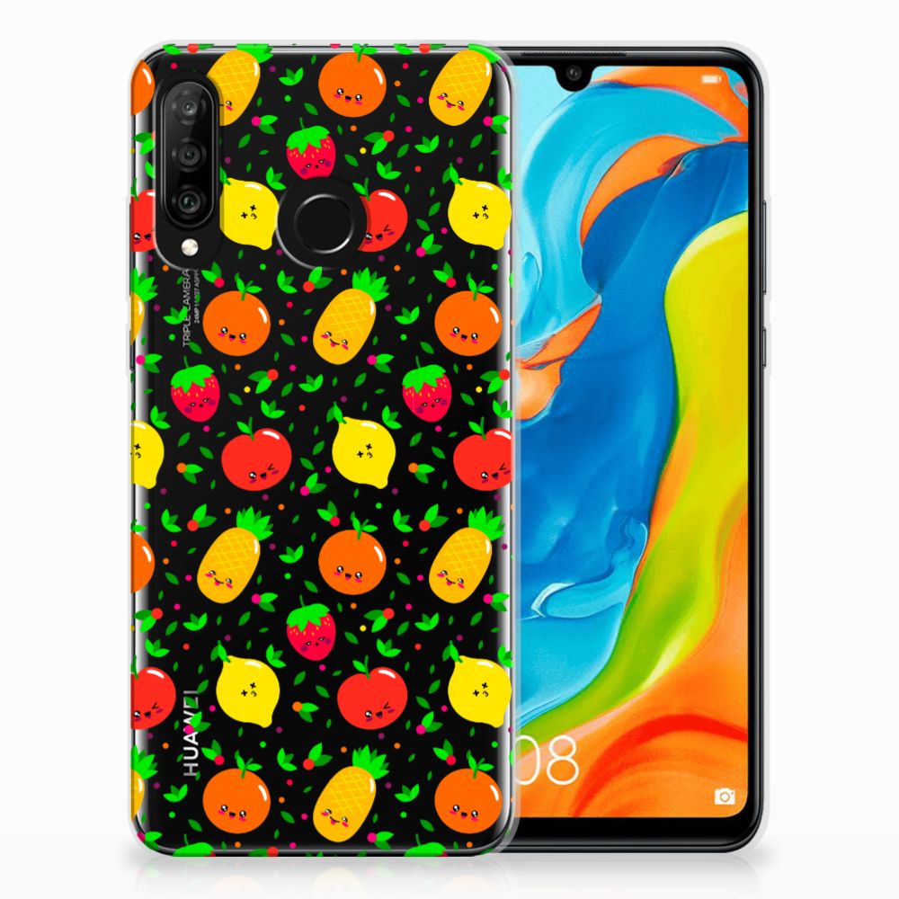 Huawei P30 Lite Siliconen Case Fruits