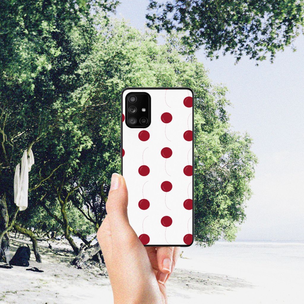 Samsung Galaxy A71 Back Cover Hoesje Cherries