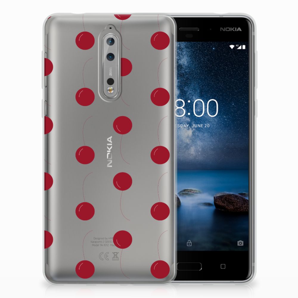 Nokia 8 Siliconen Case Cherries