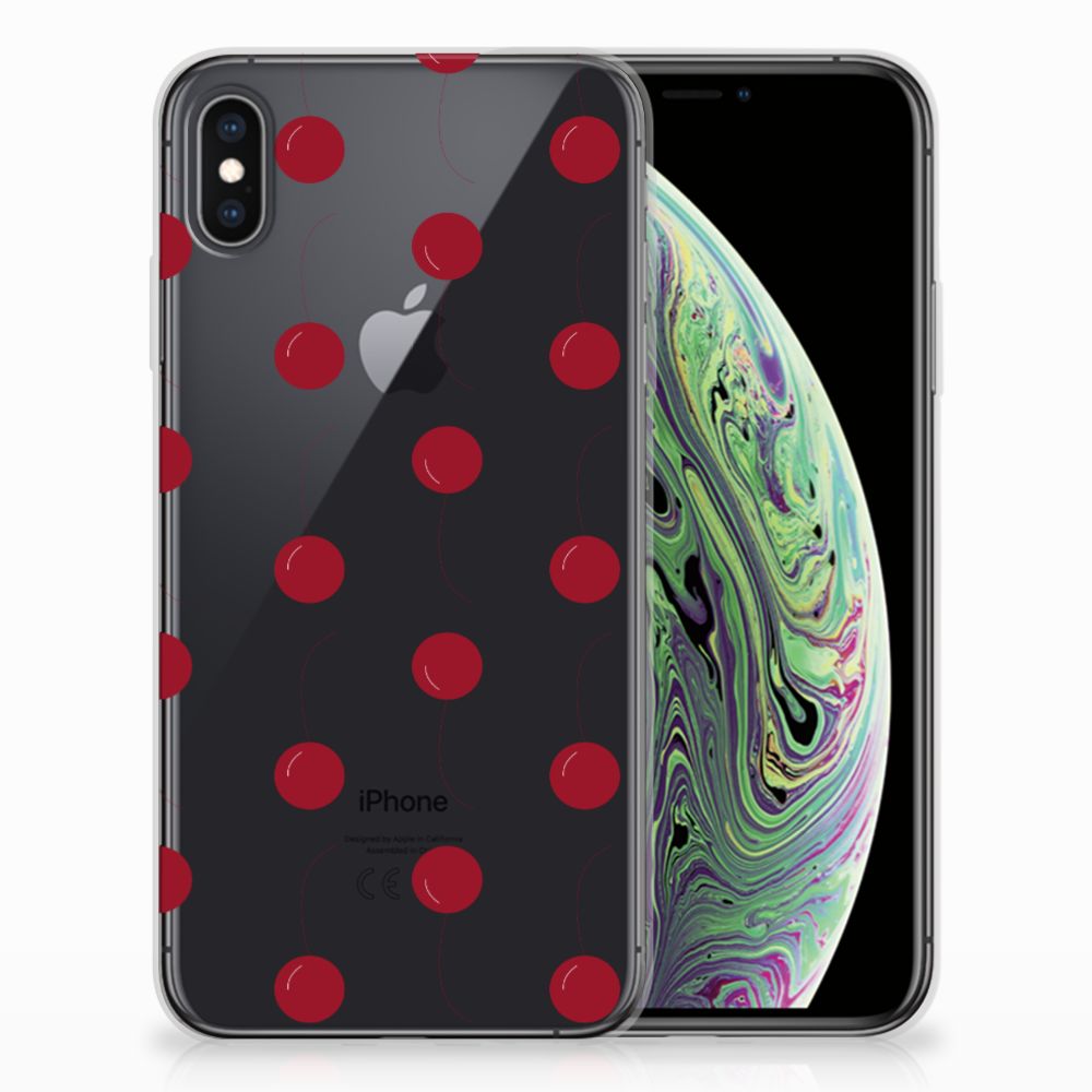 Apple iPhone Xs Max Siliconen Case Cherries