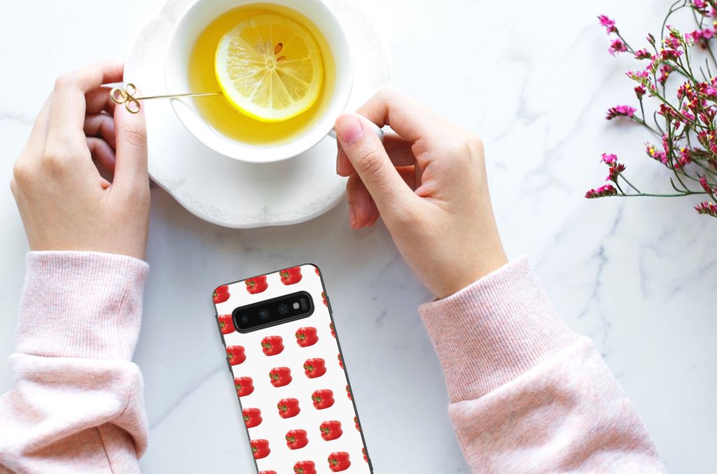 Samsung Galaxy S10 Silicone Case Paprika Red