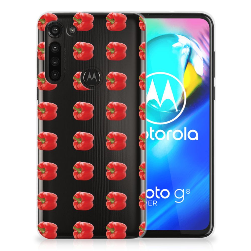 Motorola Moto G8 Power Siliconen Case Paprika Red