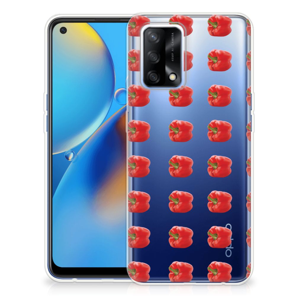 OPPO A74 4G Siliconen Case Paprika Red