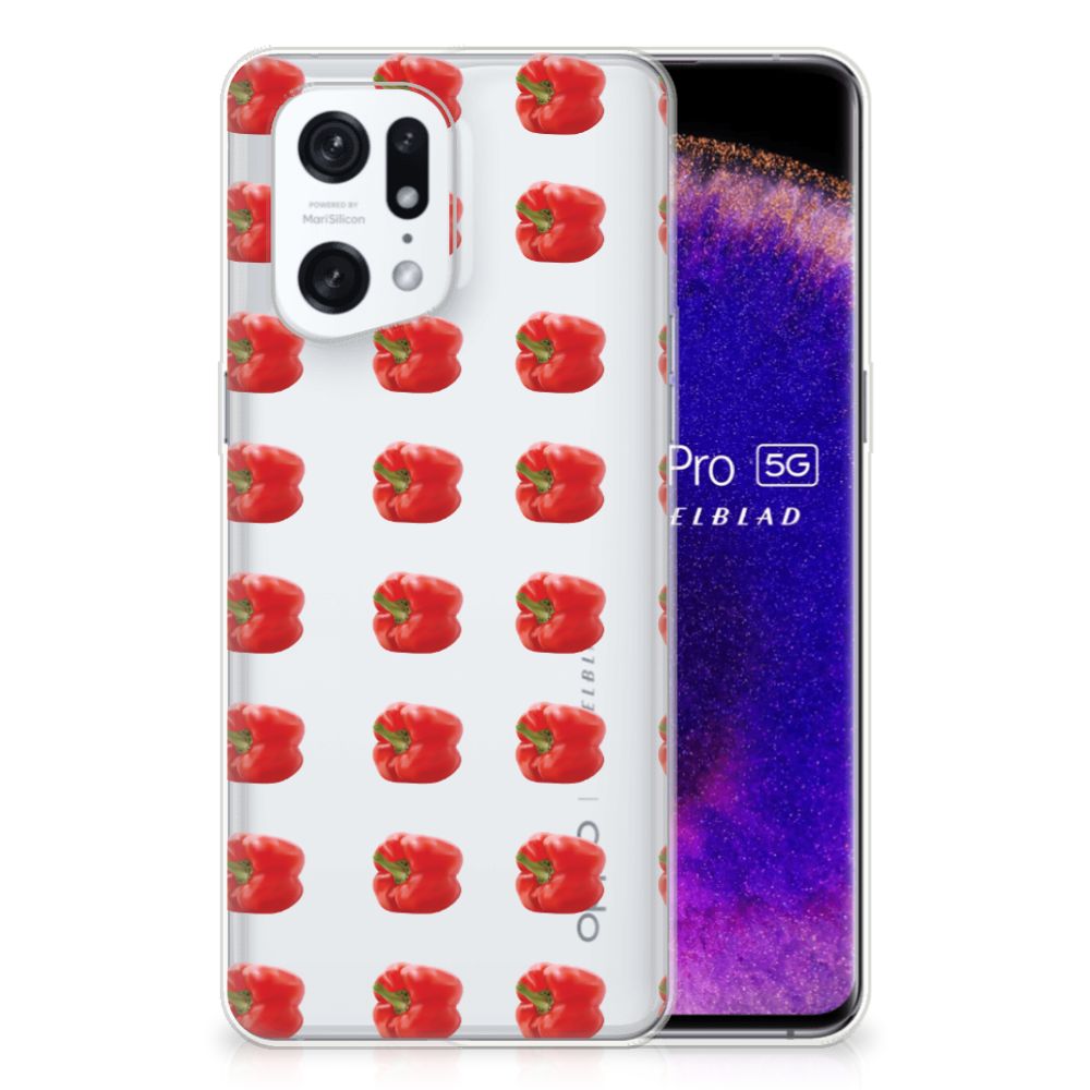OPPO Find X5 Pro Siliconen Case Paprika Red